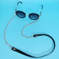 stainless steel silver eyeglass chains man women leather chain glasses strap glass chain eyewear accessories wholesale